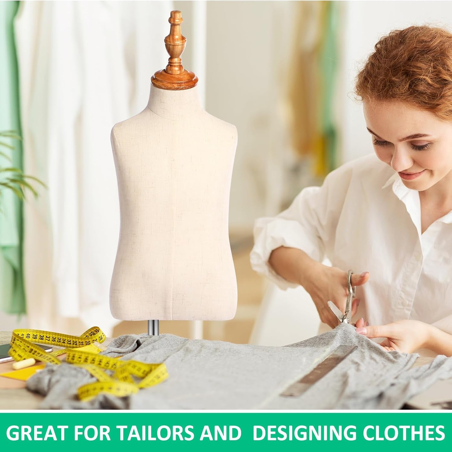 2 Pcs Kid Dress Form Old Adjustable Toddler Clothes Mannequins Children'S Mannequin with Wooden Base for Window Counter Studio Clothing Store Display (3-4 Years)