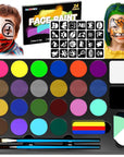 Face Painting Kit for Kids, Washable Face Painting Kit with Stencils, Professional Body Face Paint (24 Colors)