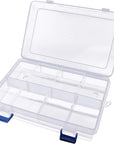 8-Grid Snack Box Container with Removable Dividers Plastic Organizer Box for Candies Snacks Electronics Jewelry Small Parts (7.3In X 4.9In)