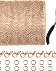 39.4 Feet 2 Mm Link Chains Necklace Chain Necklace Jewelry Plier with 30 Pieces Lobster Clasps and 100 Pieces Jump Rings for Jewelry Accessories Diy(Gold)