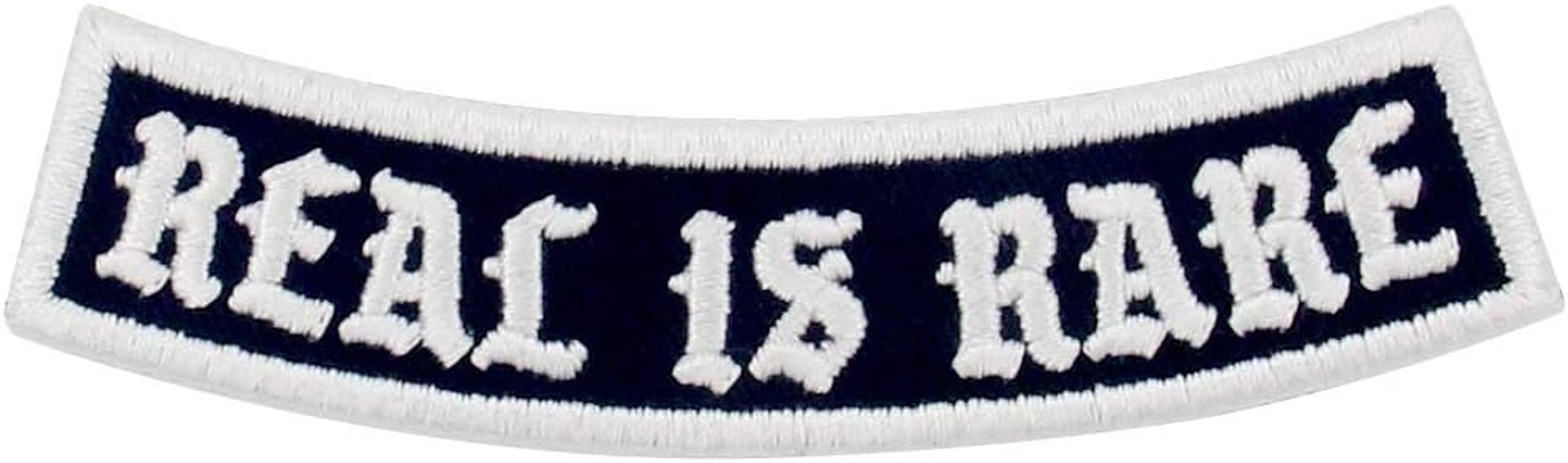 Real Is Rare Patch Embroidered Biker Applique Iron on Sew on Emblem