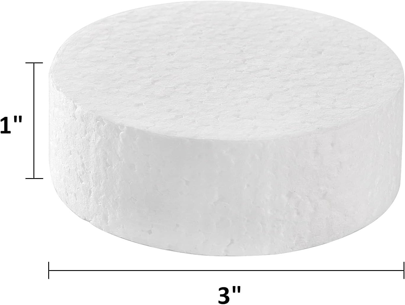 48 Pack Foam Circles for Crafts, 3 Inch Polystyrene Foam Discs, round Craft Foam for DIY Arts, Sculpture, Modeling, Kids Class, Floral Arrangement
