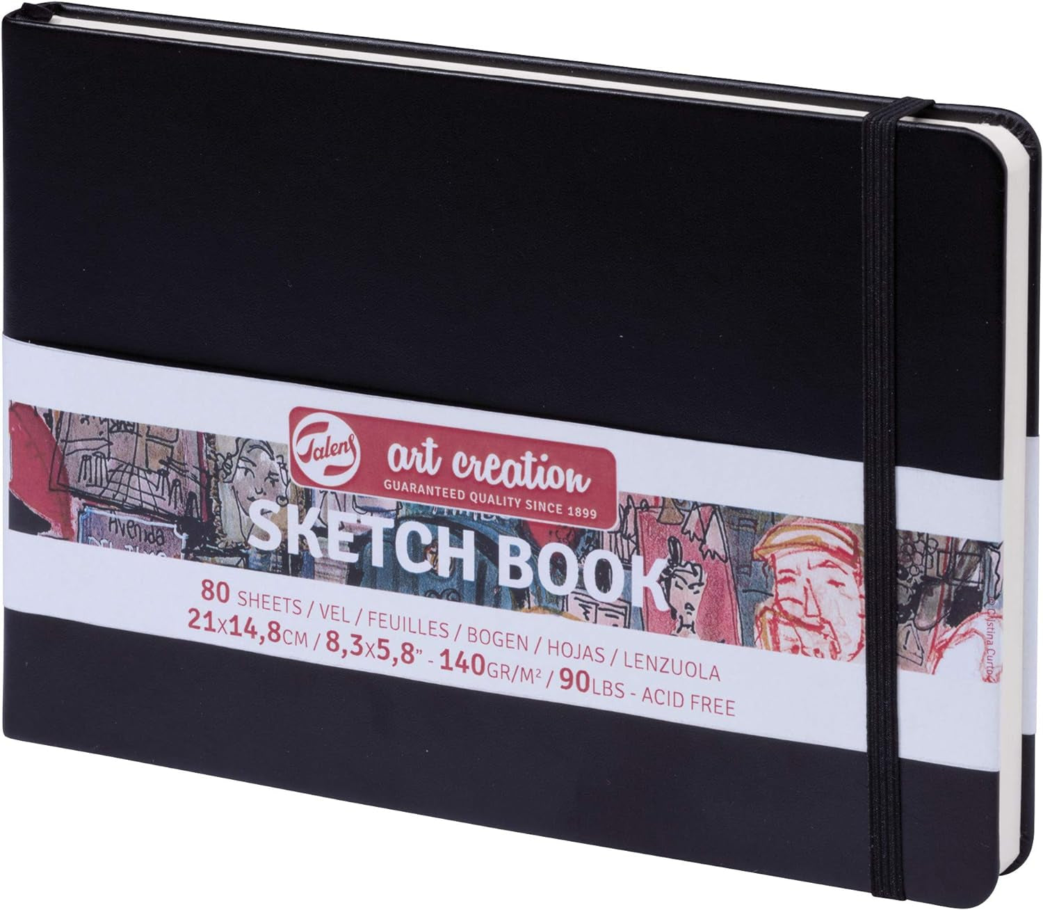 Talens Japan T9314-233M 452248 Art Creation Sketchbook, Drawing Notebook, 8.3 X 11.8 Inches (21 X 30 Cm), Navy Blue