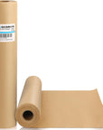 Wrapping Paper, Craft Paper, White Kraft Paper Roll 17.8"X 100Ft for Gift Wrapping, Floor Covering, Bulletin Board, Arts Crafts, Bouquet Flower, Table Runner, Poster, Packing Paper for Moving Supplies (Brown)