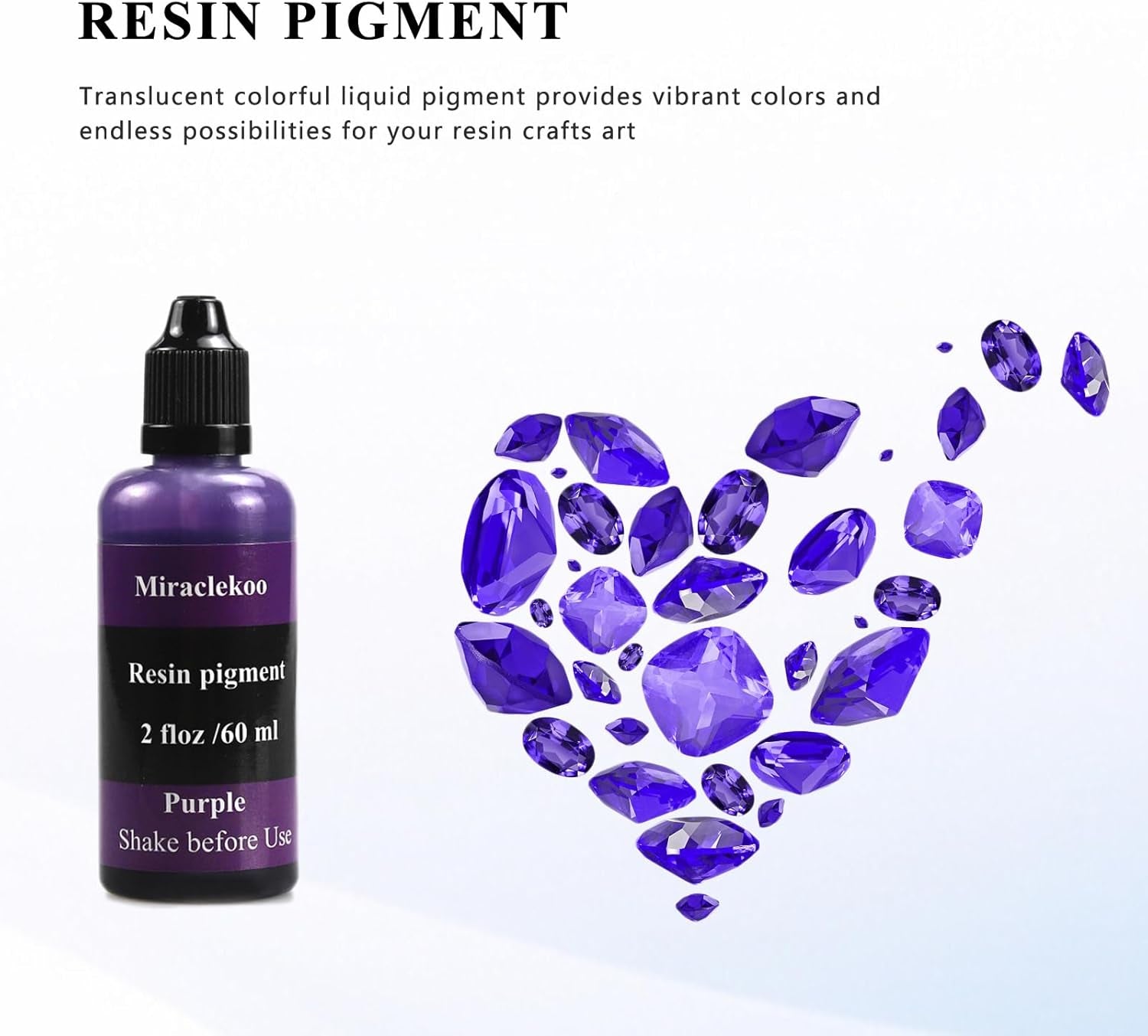 Purple Epoxy Resin Color Dye Colorant Liquid Epoxy Resin Pigment,60Ml,Translucent
