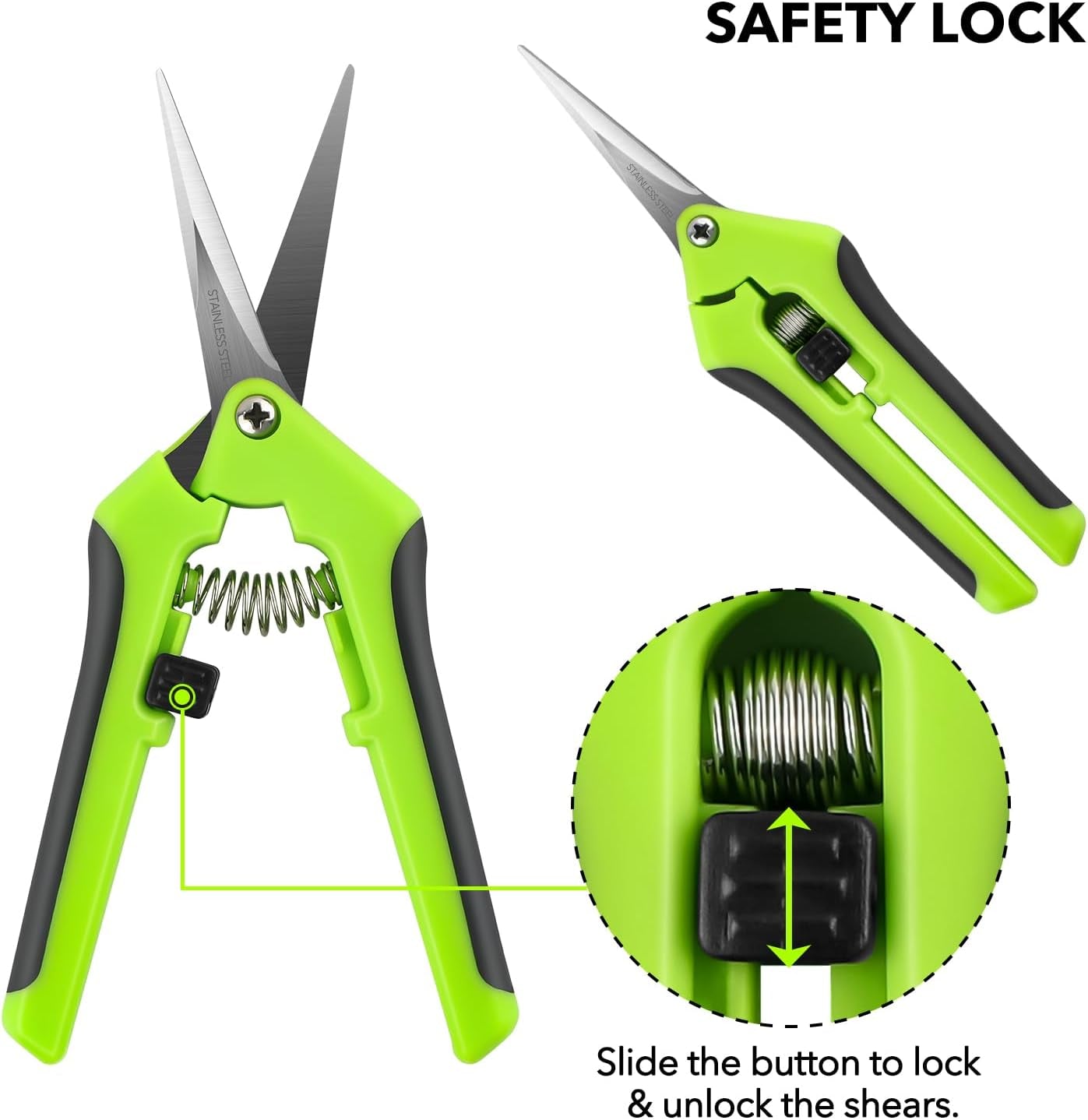 2 Ergonomic Spring-Action Scissors,Spring-Loaded Craft Shears with Stainless Steel Blades,For Cutting Intricate Details and Tight Patterns for People with Arthritis or Limited Hand Strength