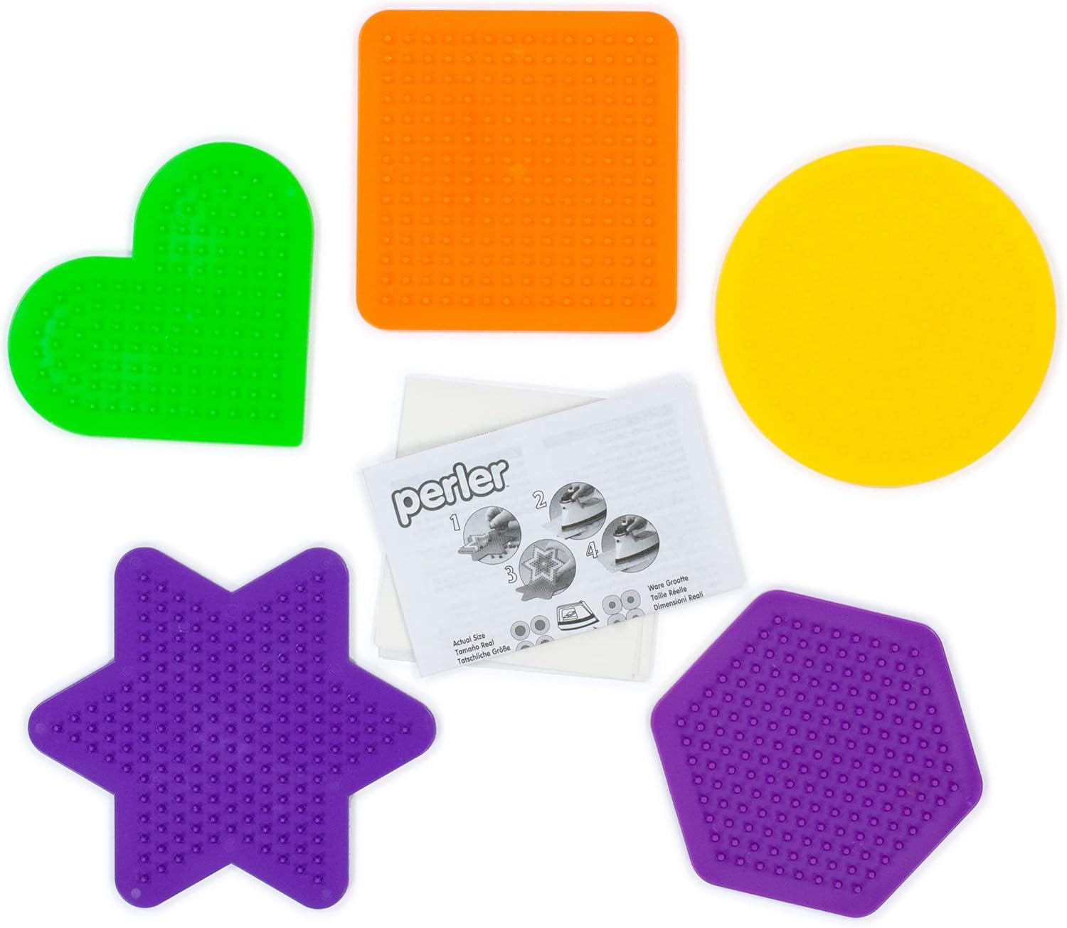 Beads Small Fun Shaped Pegboards-5 Count ( Packaging May Vary )