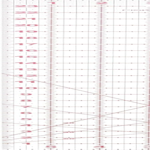 Sewing Ruler - 6" X 24" Acrylic Ruler - Sewing and Quilting Ruler with Gridlines - Arts and Craft Supplies - Clear/Red