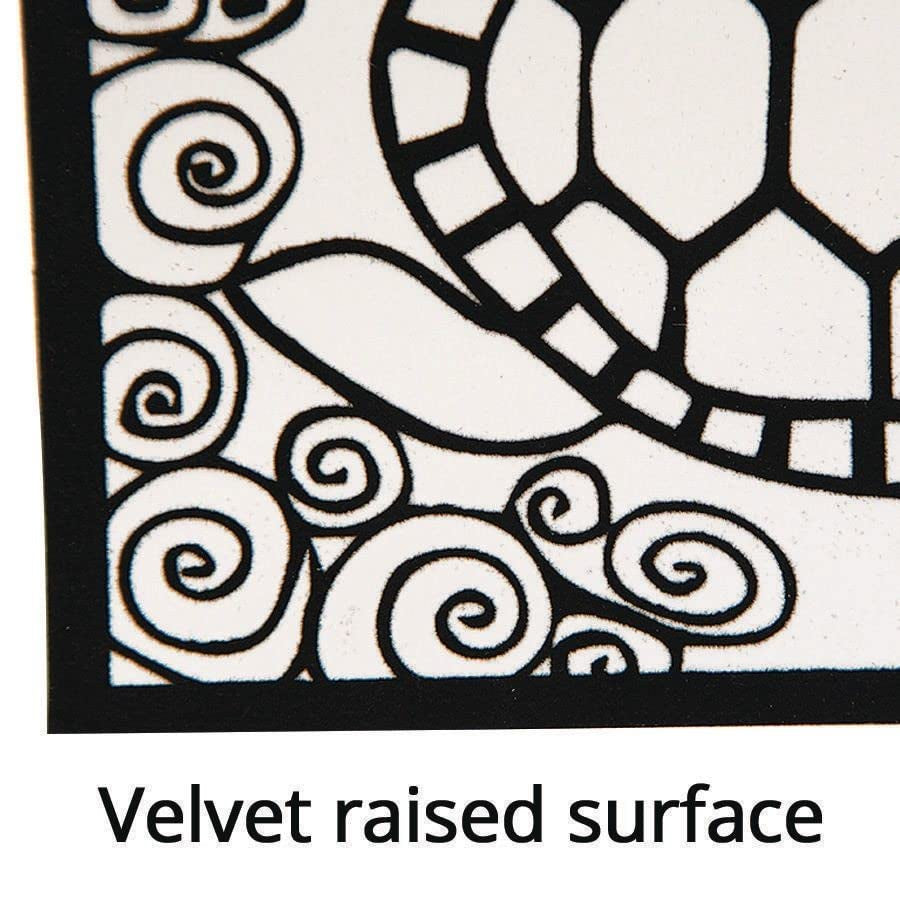 Velvet Art to Go! 2 Spiral Bound Coloring Books W/Perforated Cardstock Pages, Fuzzy, Felt, Great for Travel: Planes, Cars, Backpacks, 20 Different Projects Total, Kids &amp; Adults, 4"X6".