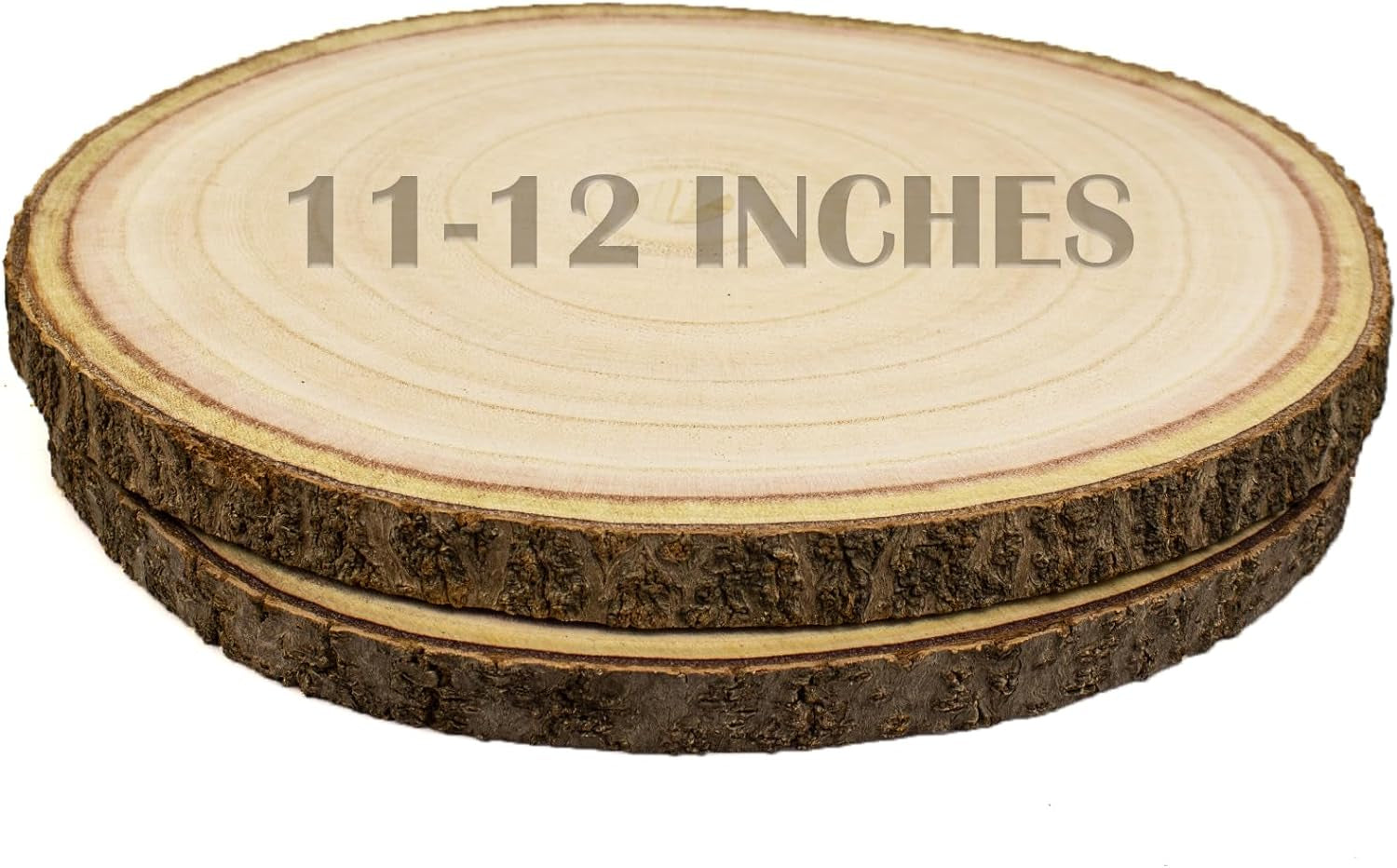 2 Pcs Large Wood Slices for Centerpieces 11-12 Inches Wood Rounds for Tables Decor Rustic Wood Circles for DIY Crafts and Wedding Decor round Wooden Discs Wood Slice Ornaments