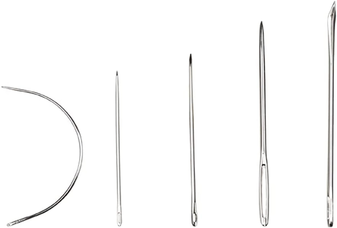 Hand Sewing Needle Kit, Heavy Duty Household Hand Needles for for Home Upholstery Carpet Leather Canvas Repair (7 Pieces)