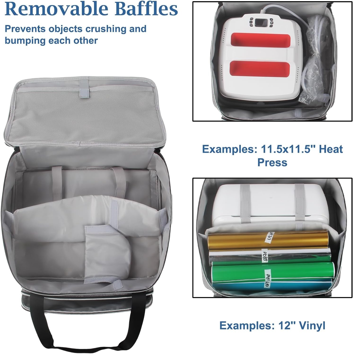 Carrying Case for Cricut Joy Xtra, Tote Bag for Extra Machine Storage, Dust Cover, and Travel Carry, Xtra Accessories Bundles Organization and Protection, Store Various Supplies(Grey)