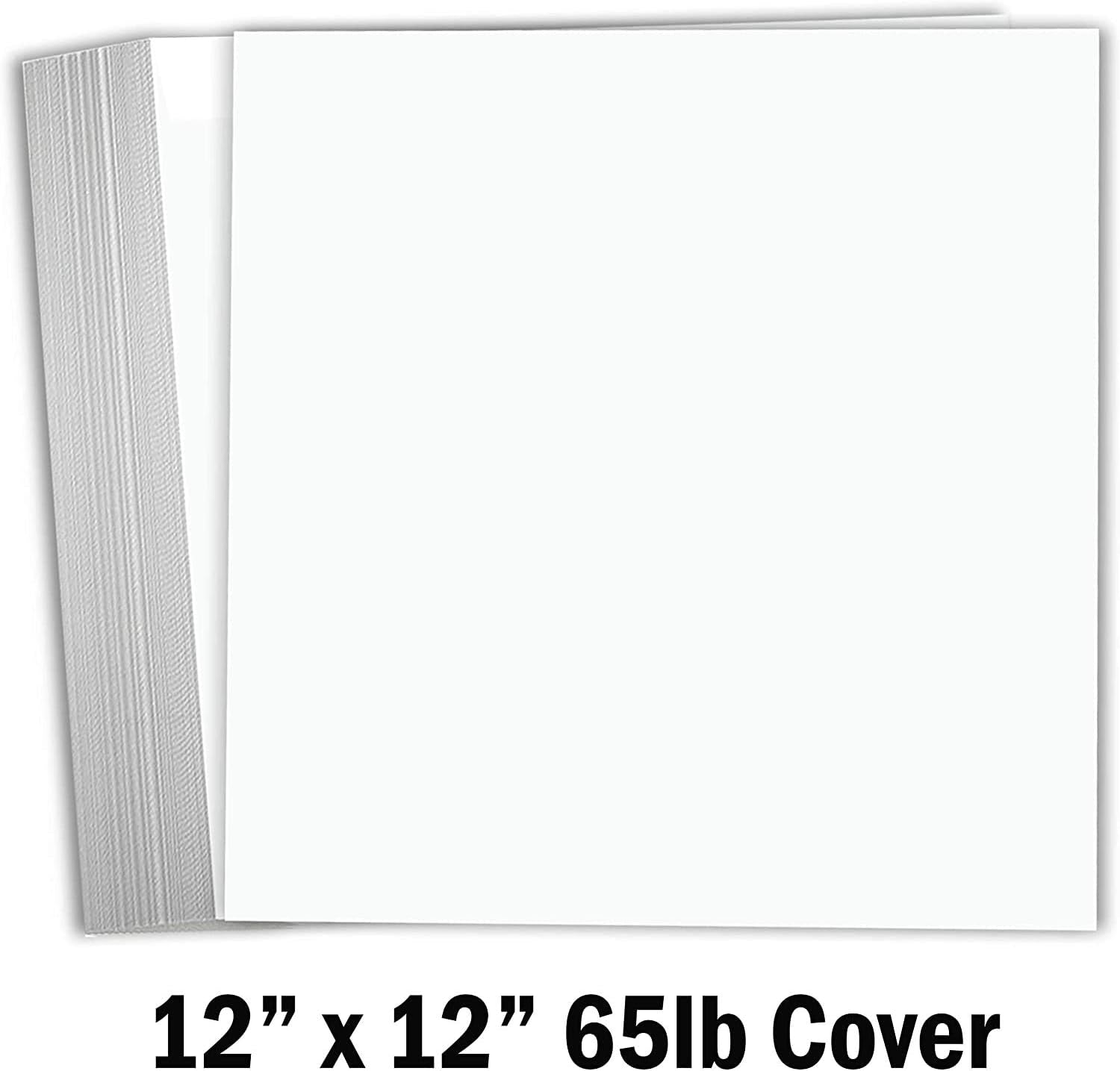 White Cardstock Scrapbook Paper 12X12 65Lb Card Stock – 25 Pack (Bright)
