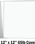White Cardstock Scrapbook Paper 12X12 65Lb Card Stock – 25 Pack (Bright)