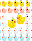 40 Pieces Mini Resin Ducks Resin Duck Charms Pendants Findings Charm DIY Duck Pendants for Bracelet Necklace Earrings Keychain Crafts