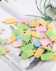 40 PCS 3D Ice-Lolly Flatback Resin Charm Assorted No Hole Beads for DIY Scrapbooking Embellishment Phone Case Decor Hair Clip Craft Jewelry Making Supplies