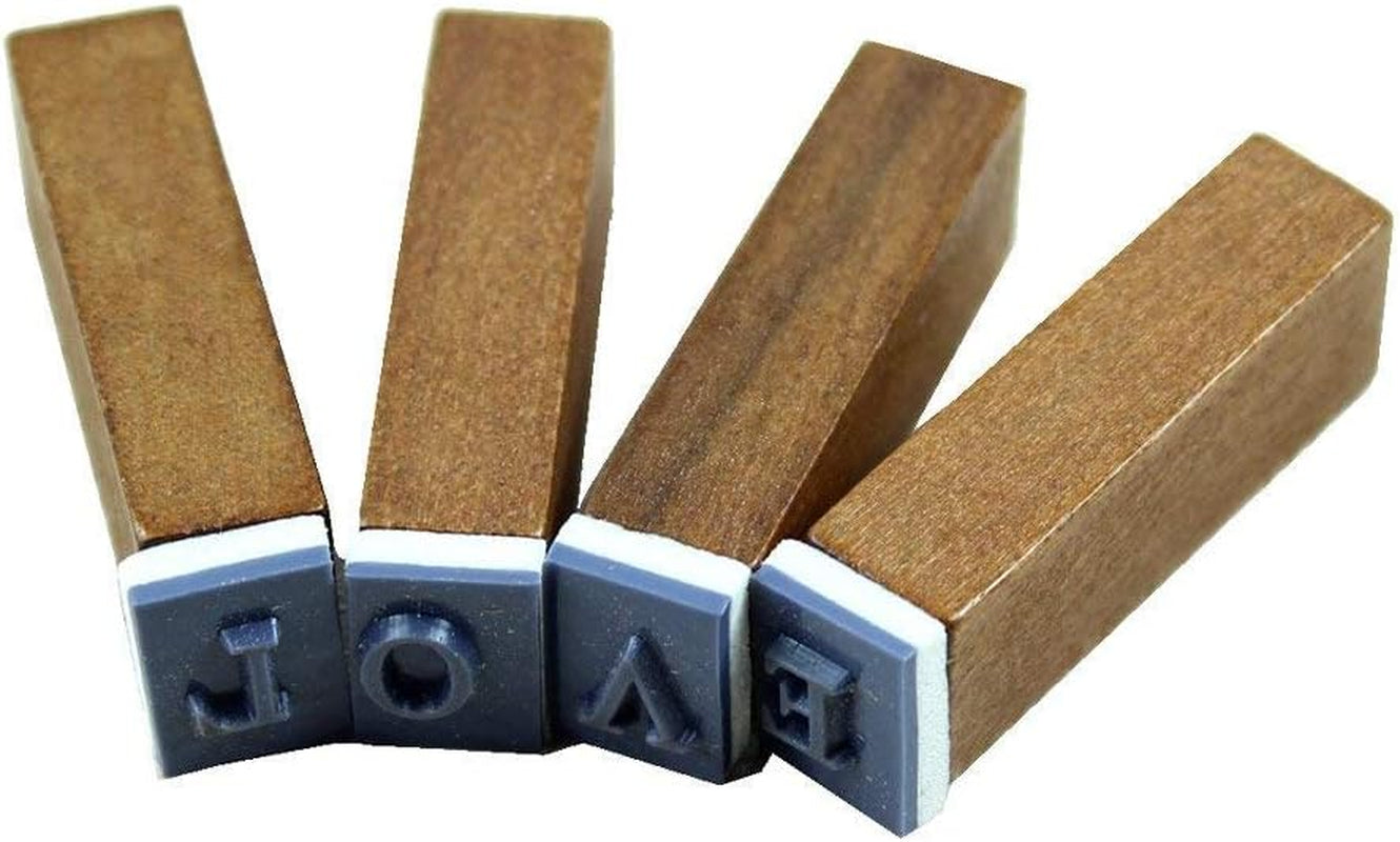 70Pcs/Set Wooden Box Multipurpose Number Alphabet Letter Wood Rubber Stamp New