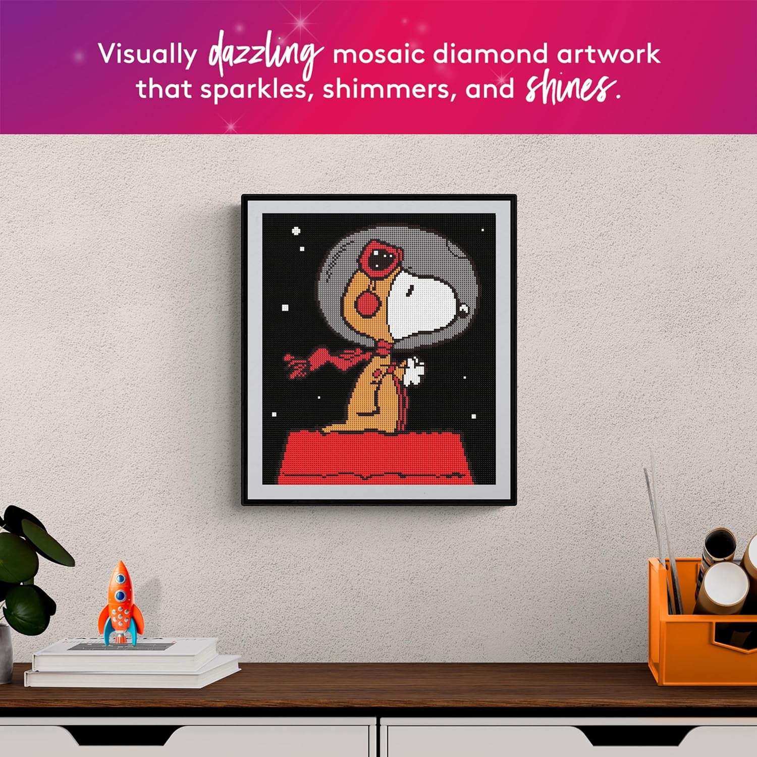 Earth to Snoopy Peanuts Diamond Painting Kit,13" X 15" (32.8 X 38.1 Cm)