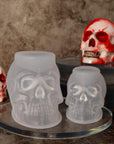 Set of Large + Medium + Small 3D Skull Resin Molds, Flexible Clear Silicone Skull Head Molds, Silicone Molds for Resin, Soap, Clay, Candle Wax Casting, Halloween Home Decoration