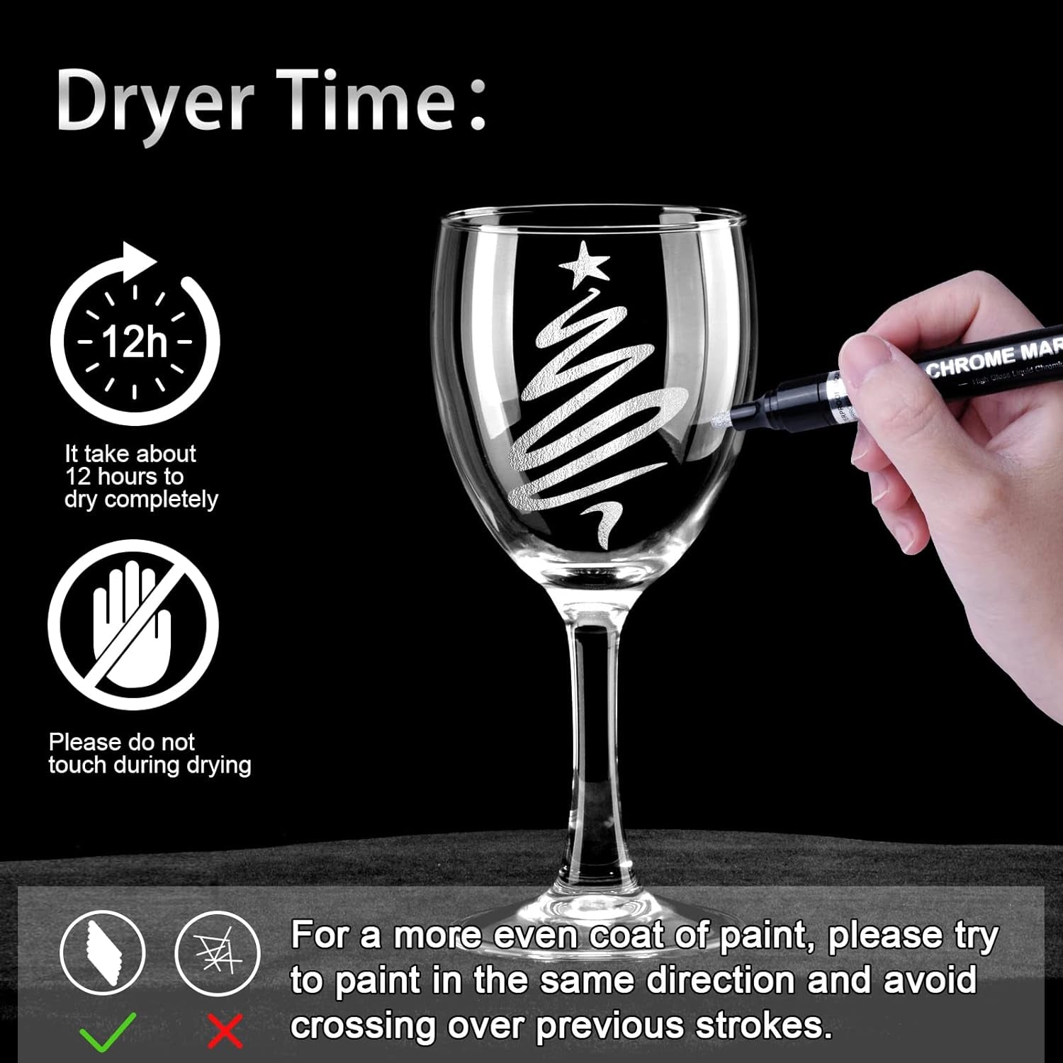 5Pcs Silver Liquid Mirror Chrome Markers, Oil-Based Permanent Chrome Paint Pens for Model Painting, Repairing, Marking or DIY Art Projects, Waterproof Reflective Gloss Metallic Markers