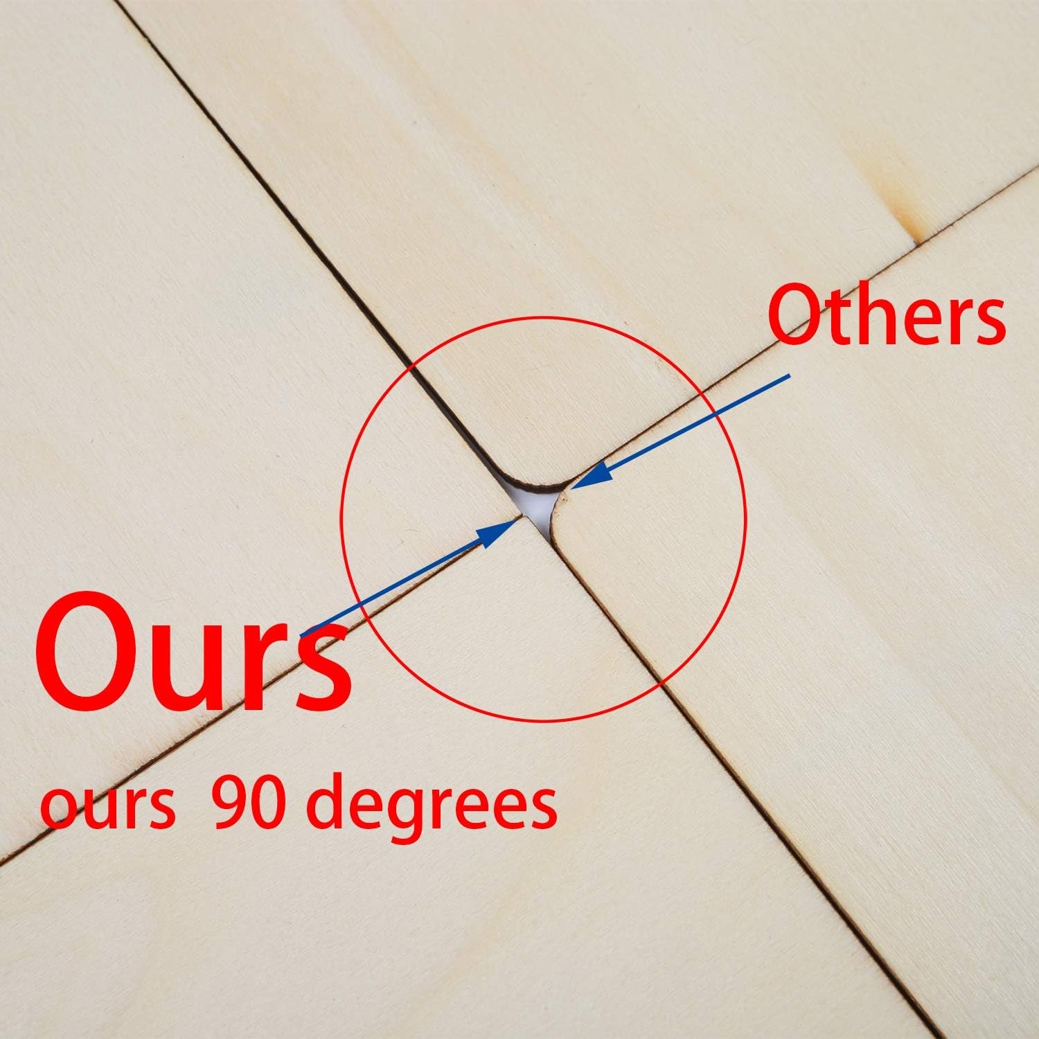100 Pieces 2 X 3 Inches Unfinished Wood Pieces Rectangle Blank Sharp Corners Wooden Sheets for DIY Arts Craft Project