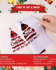 Buffalo Plaid Permanent Adhesive Vinyl-6 Sheets 12"X12" Buffalo Plaid Vinyl & 2 Sheets Transfer Tape, Permanent Vinyl for Cricut Machine, Pattern Vinyl for Christmas