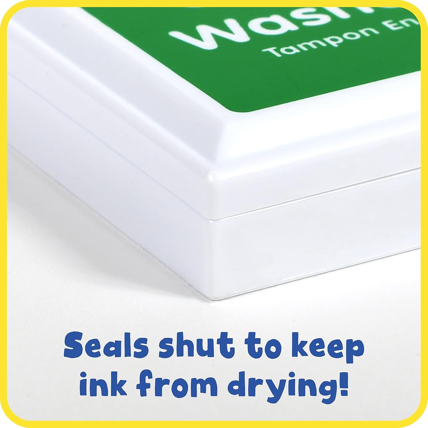 Washable Stamp Pad - Green - Non-Toxic - Fade Resistant - Perfect for Scrapbooks, Posters and Cards