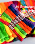 Embroidery Floss Rainbow Color 109 Skeins per Pack Cross Stitch Threads Friendship Bracelets Floss Crafts Floss with 3 Weaved Plate（105 Pcs Embroidery Floss +4 Metallic Embroidery Thread