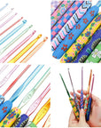 31Pcs Crochet Hooks Set,14 Sizes Crochet Hooks for Crocheting,Extra Long Crochet Needles 2Mm(B)-10Mm(N)