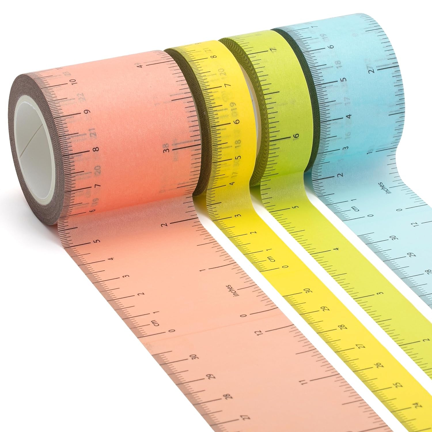 - Ruler Washi Tape, 4 Pack, Assorted Sizes, Ruler Tape, Tape Ruler, Tape Measure Masking Tape, Washi Tape Set, Decorative Tape, Washi Tape, Scrapbook Tape