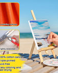 12 Pack Stretched Canvases for Painting with 11X14, 9 X12, 8X10, 5X7(3 of Each), Blank Primed Canvas for Oil, Acrylic & Others, Multi Size Set for Artist, Student and Beginners