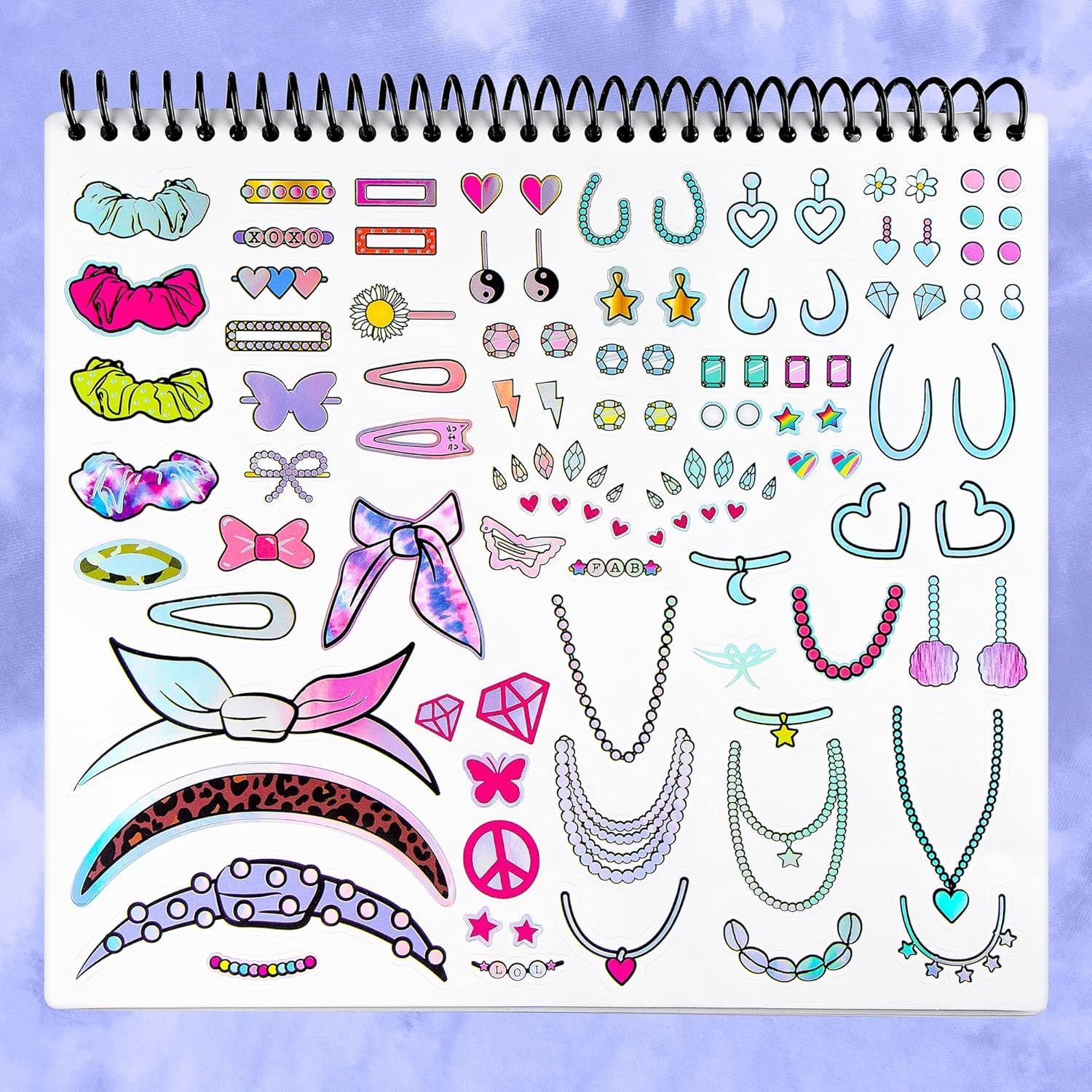 Make-Up &amp; Hair Design Sketch Portfolio (11452) Sketchbook for Beginners, Sketchbook with Stencils and Stickers for Ages 6 and Up