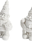 2 Pack Ceramics to Paint - Paint Your Own Garden Gnome Statues, Blank Paintable Ceramics for Adults (5 In)