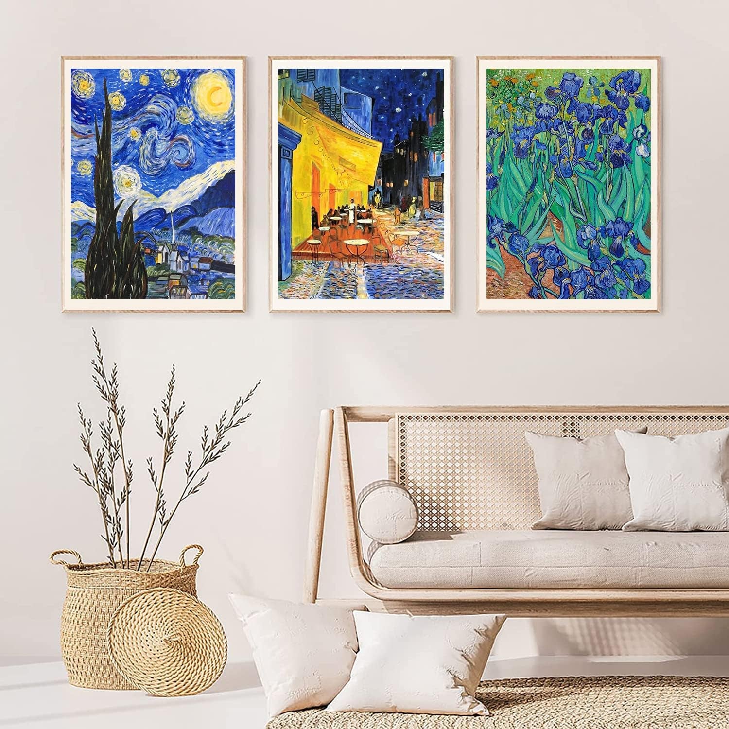 5D Diamond Art Kits for Adults Beginners 6 Pack - DIY Van Gogh Diamond Art Paint with Diamonds round Full Drill Diamond Dots Painting for Adults Kids Sunflowers Gem Art Pictures Art Wall Decor