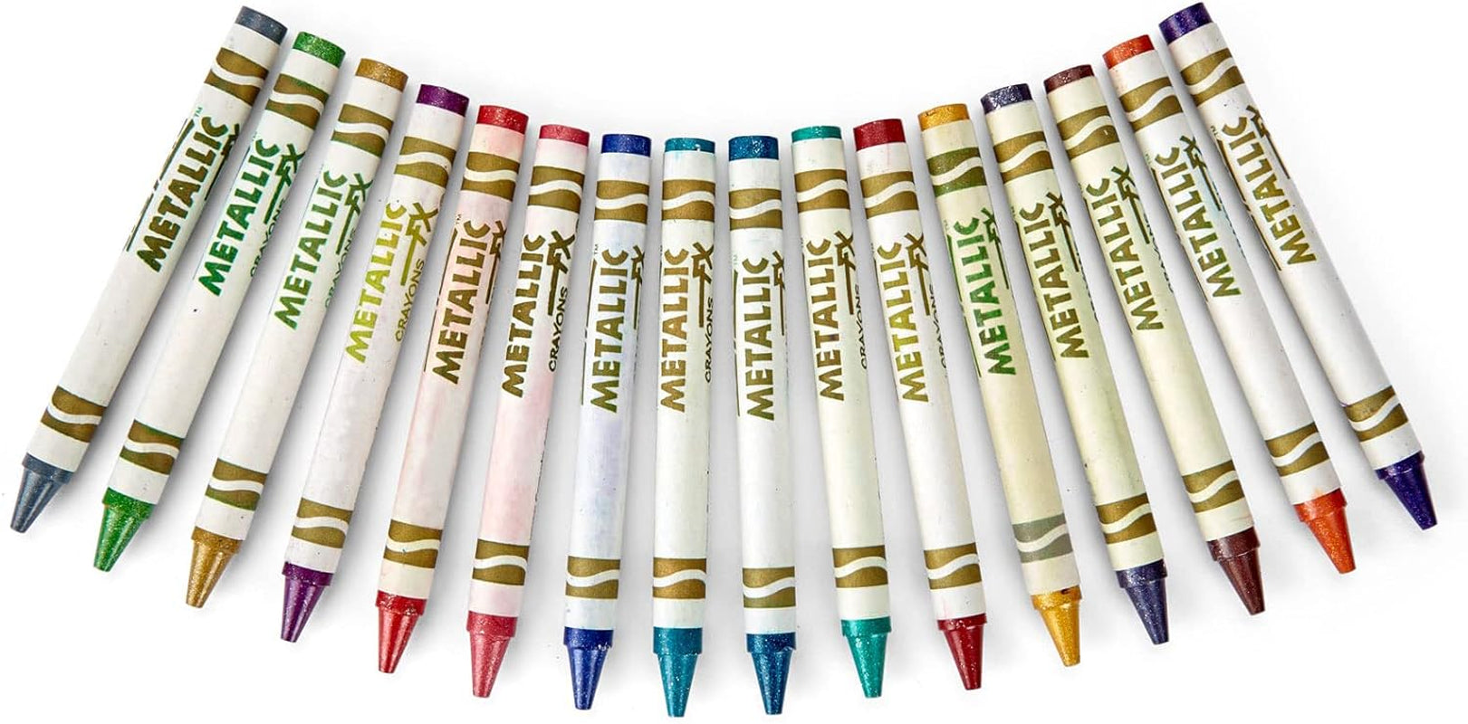 Metallic Crayons (16Ct), Kids Crayons for Coloring and Drawing, Glitter, Shiny, and Unique Colors, Gift for Kids, Nontoxic, 3+