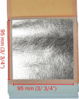: Silver Leaf Transfer Sheets [25 Sheets, 3.75 Inch] - Aka Silver Foil Sheets, Real Silver Leaf Sheets for Painting, Silver Leaf Sheets for Craft, Silver Leaf Foil Sheets