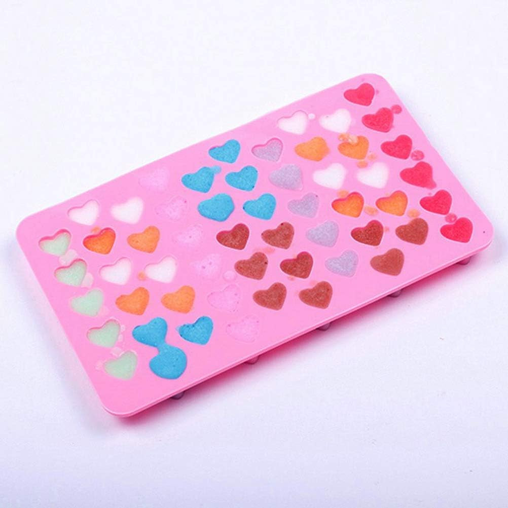 Silicone Moulds for Wax Melts with Dropper 55 Heart Mould Sweet Moulds Mini Candy Molds Silicone Shape for Love Chocolate Soap Ice Cube Tray Jelly Melts Gummy DIY