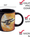Star Trek Heat-Changing Starship Warp Mug - Add Coffee and the USS Enterprise Enters Warp Speed