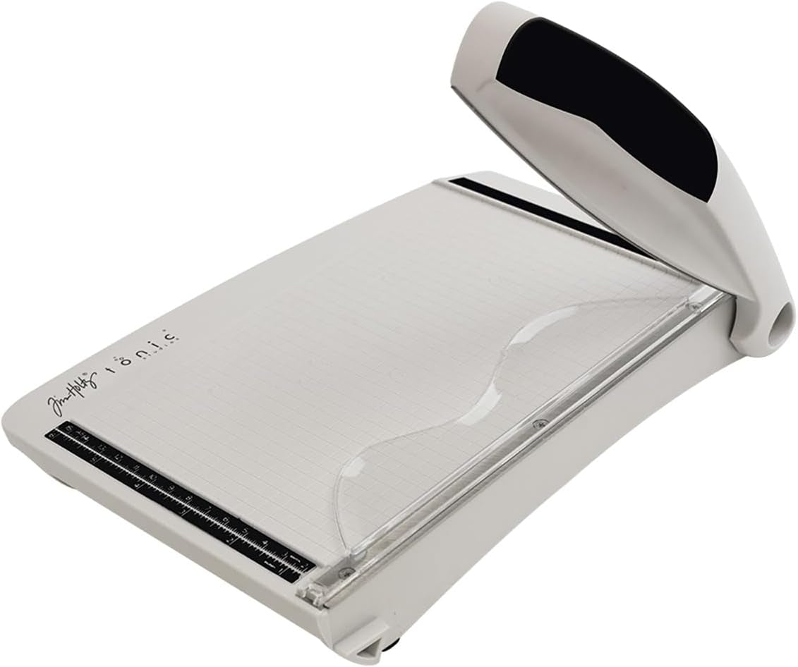 Paper Cutter Tool - Guillotine Paper Trimmer for Scrapbooking, Vinyl, and Craft Paper - 8.5 Inch Cutting Length with Ruler and Grid Lines