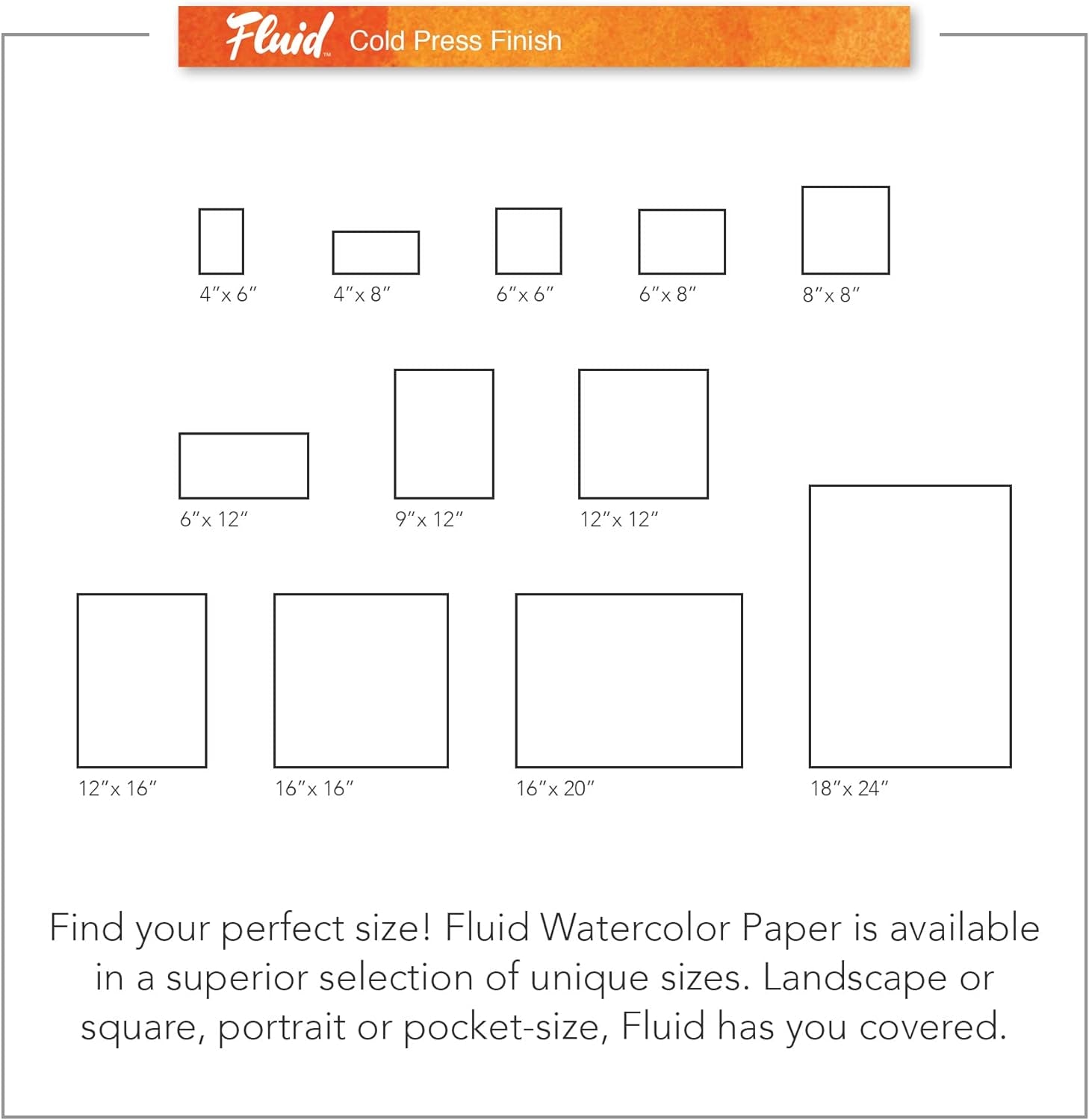 Artist Watercolor Block, 140 Lb (300 GSM) Cold Press Paper Pad for Watercolor Painting and Wet Media with Easy Block Binding, 6 X 6 Inches, 15 White Sheets