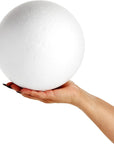 2 Pack Large Foam Balls for Crafts, 7.5 Inch Solid Polystyrene Spheres for DIY Projects, Flower Centerpieces (White)