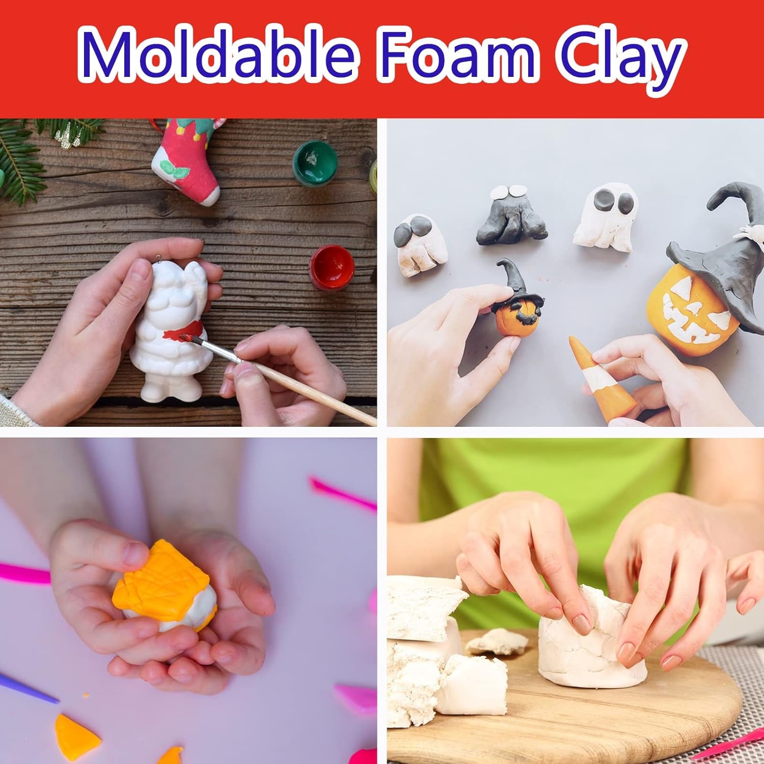 500G Cosplay Foam Clay,Lightweight Sculpting Foam, Air Dry Clay for Cosplay and Costumes,Moldable Foam Clay for Intricate Designs, Cutting or Rotary Tool, Sanding or Shaping (Black)