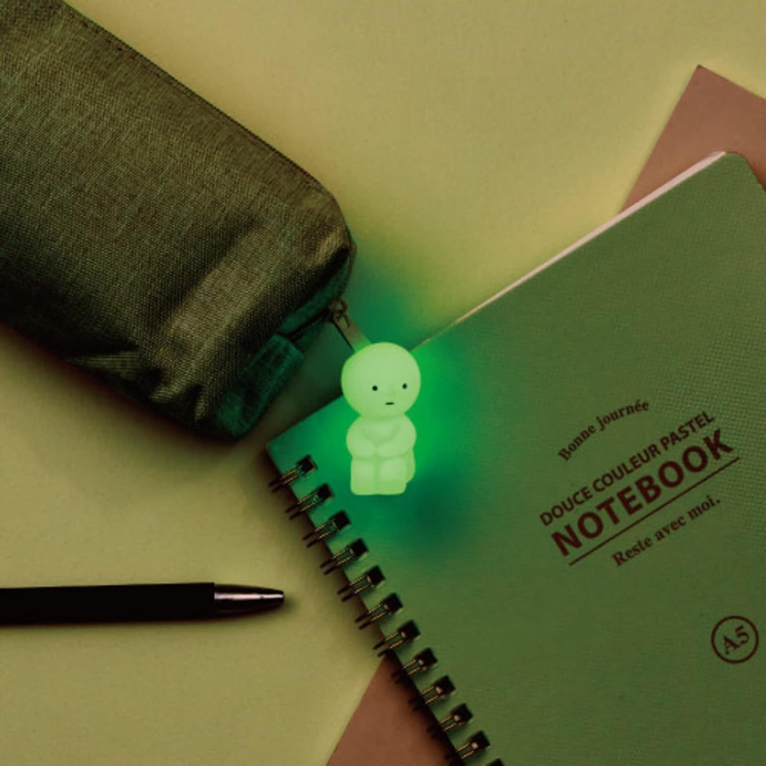 Hugging Knees Zipperbite Glow in the Dark Zipper Pull