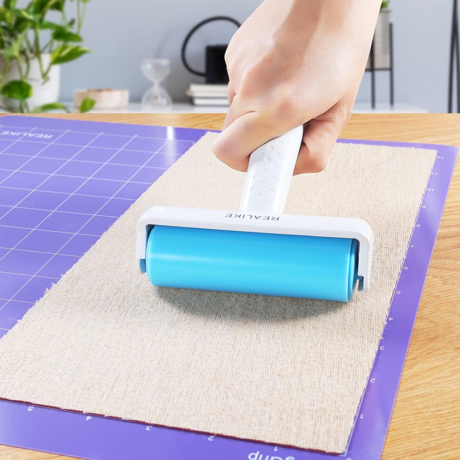 Brayer Roller &amp; Mat Tweezers Remover Set Craft Stamping Brayer Tools for Cricut/Silhouette/Brother Crafting Printmaking