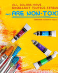 Oil Paint Set, 24 Oil-Based Colors, 12Ml/0.42Oz X 24 Tubes Non-Toxic Oil Painting Set Supplies for Canvas Painting Artist Kids Beginners Adults Classroom DIY Art Supplies Gift