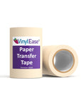 6 Inch X 100 Feet Roll of Paper Transfer Tape with a Medium to High Tack Layflat Adhesive. Works with a Variety of Vinyl. Great for Decals, Signs, Wall Words and More. American Made V0820
