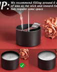 Upgraded 24 Pack Candle Tins 8 Oz with Lids, Bulk Empty Candle Jars for Making Candles, Premium Metal Candle Containers, round Candle Vessels Kit for Adults DIY Candle Making (Black and Wood Grain)