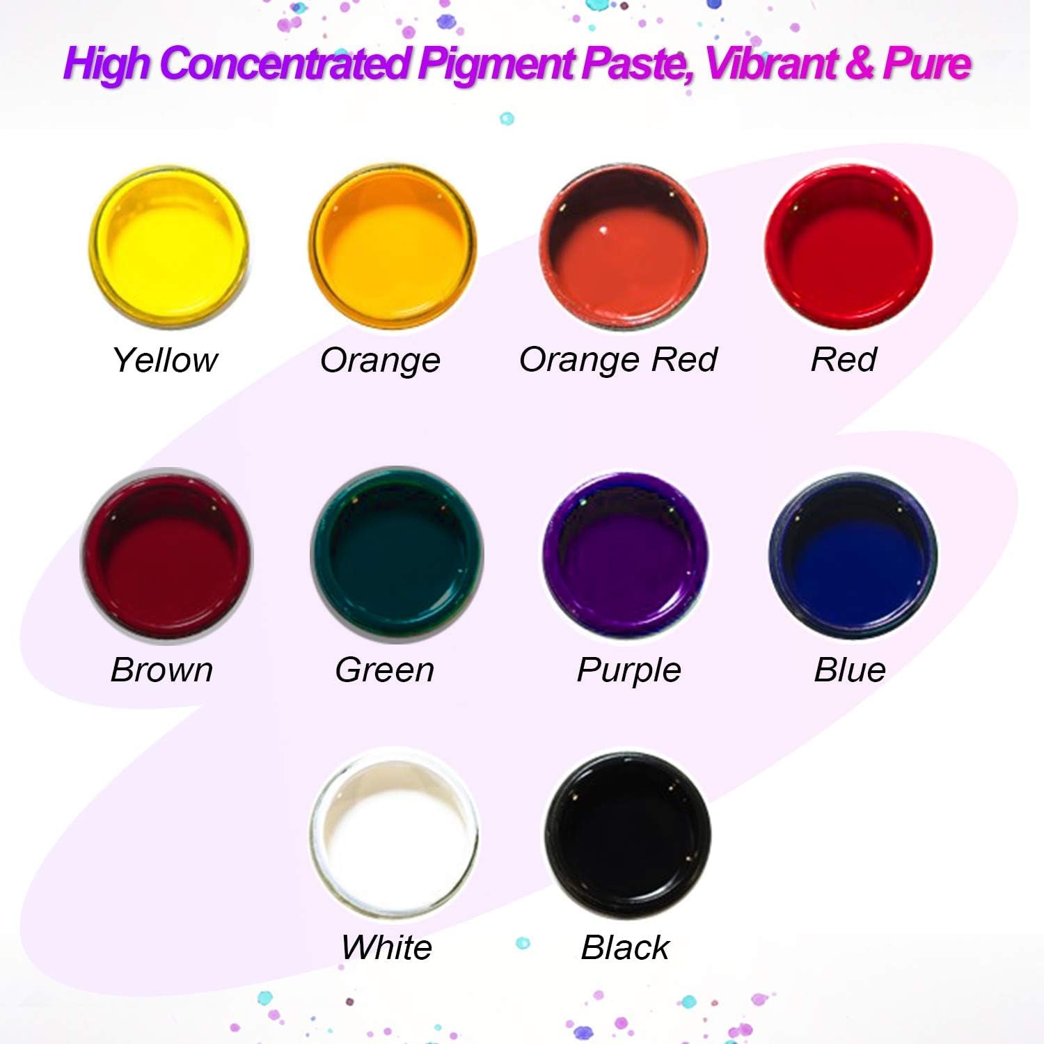 Opaque Resin Pigment,10 Colors Epoxy Resin Pigment Paste Each 0.35Oz,High Pigmented Resin Coloring Paste,Resin Colorant for Epoxy Resin Coloring,Resin Jewelry,Resin Molds