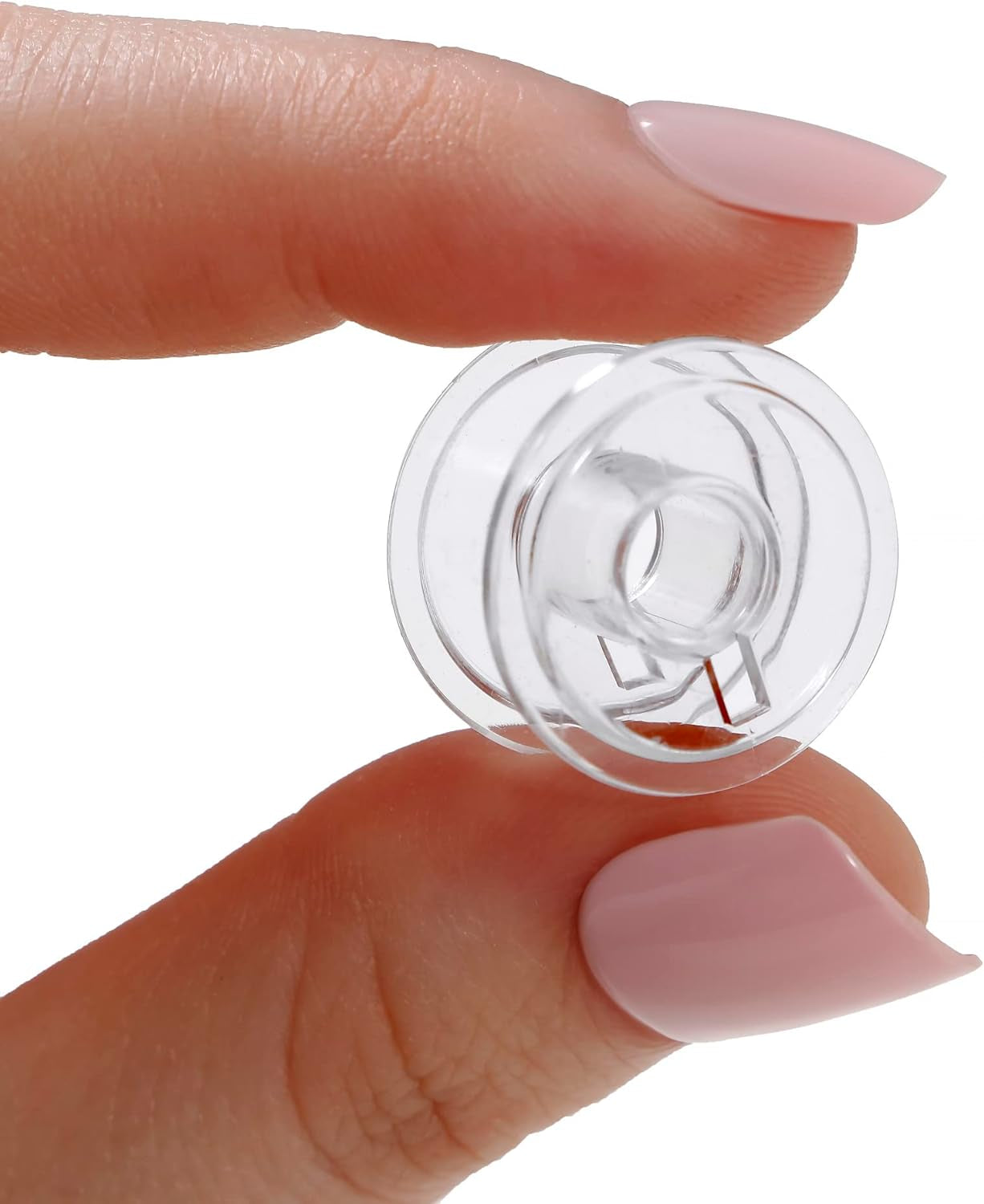 Class 15 Bobbins for Sewing Machines, Transparent Plastic Bobbins, 50 Count