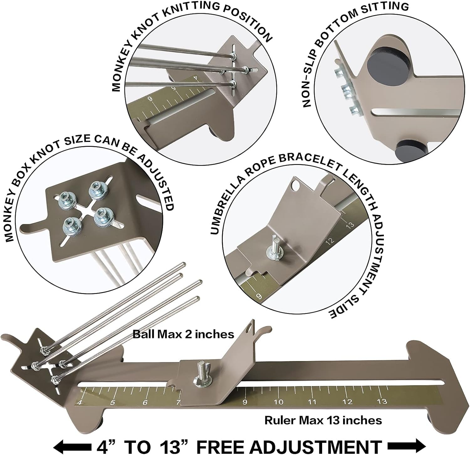Paracord Bracelets Jig Kit Professional Paracord Jig and Tools DIY Knot Kit with Paracord Needle Set ​And Random Colors Paracords